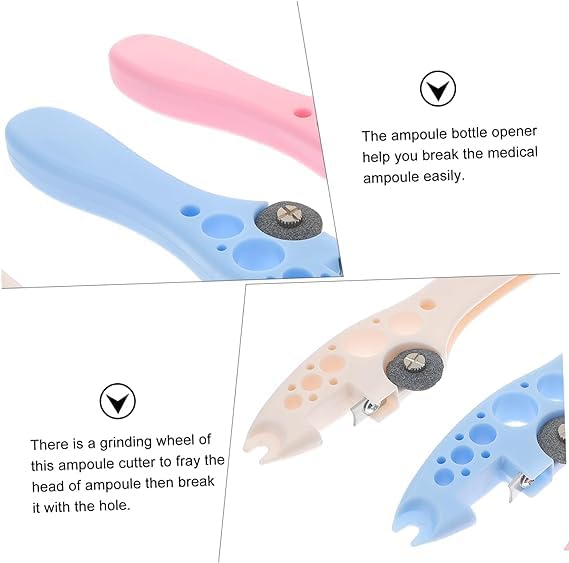 BITTZOOT Ampule Cutter with 5 Replaceable Grinding Wheels, Ampoule Cutter for Doctors, Glass Bottle Cutter, Ampule Breaker, Suitable for Home Daily or Medical Use, Cut The Ampoule (Multicolor) 6