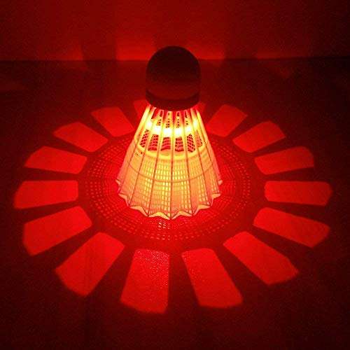 ZHENAN LED Badminton Shuttlecocks Dark Night Glow Birdies Lighting for Outdoor & Indoor Sports Activities (Nylon_5pcs) 3