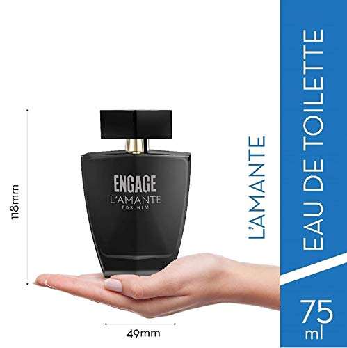 Engage L'amante Eau De Toilette for Men, Citrus, Premium and Long Lasting, Skin Friendly, 75ml 2