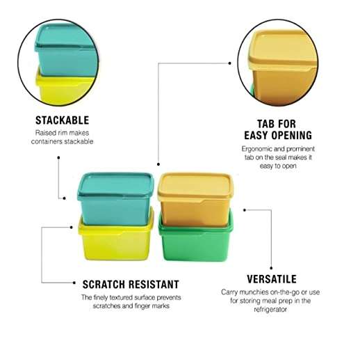 Tupperware. keep tab small 500ml capacity - set of 4 pc, Plastic 3