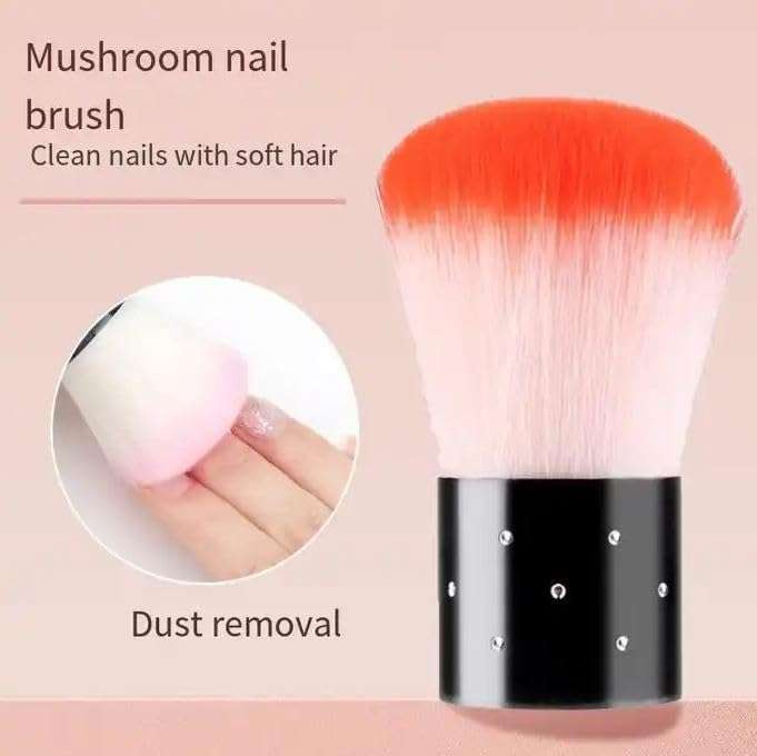 Nail Puffy Brush for Nails | Nail Art Puffy brush | Nail dusting brush | Nail Dip Powder | Nail Brush Cleaner | Manicure Brush Cleaning - 1pc, Multi color. 5