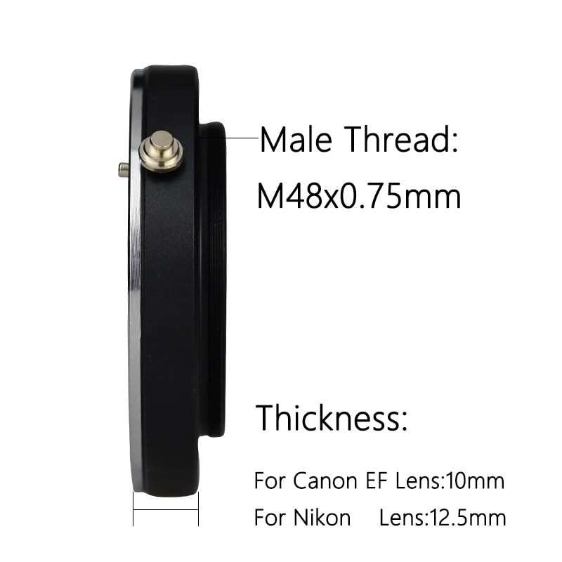 Camera Lens Adapter for F Lens to M48 Male Thread Adapter Astronomical Camera 294 533 2600 4