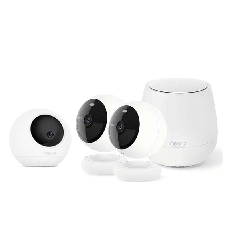Noorio Home Security System with T120 Camera x1, B210 Camera x2，Hub x1 1