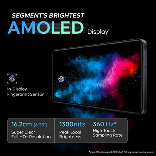 iQOO Z7s 5G by vivo (Pacific Night, 8GB RAM, 128GB Storage) | Ultra Bright AMOLED Display | Snapdragon 695 5G 6nm Processor | 64 MP OIS Ultra Stable Camera | 44WFlashCharge 3