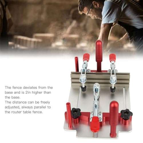 Router Table Coping Sled, Aluminum Router Table Coping Sled, Professional Rail Safety Coping Sled for Cabinet Door 2