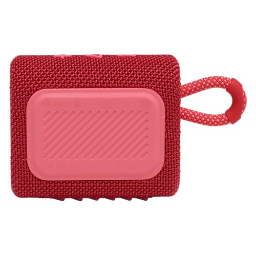 JBL Go 3 - Portable Mini Bluetooth Speaker, big audio and punchy bass, IP67 waterproof and dustproof, 5 hours of playtime, speaker for home, outdoor and travel (Red) 2
