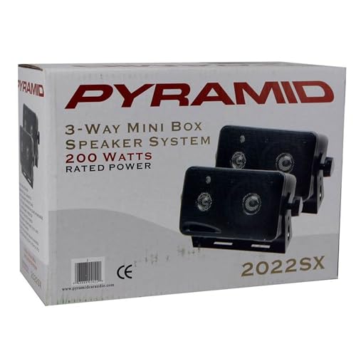 Pyramid 2022SX 3.75" 200W 3-Way Car Audio Box Car/Inside Home Speakers (8 Pack) 6