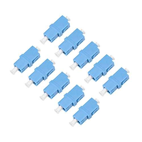 uxcell LC to LC Fiber Coupler Flange Type Fiber Optical Adapter Connect Singlemode/Multimode Simplex 10Pcs 1