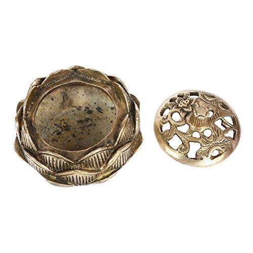 Artvarko™ Brass Incense Burner Loban Dani Holder Brass Dhoop Dani Aarti Brass Loban dhoop Dani/Dhoop Dani Burner for Home Office Temple God Puja (3x3x2.5 Inches) 3
