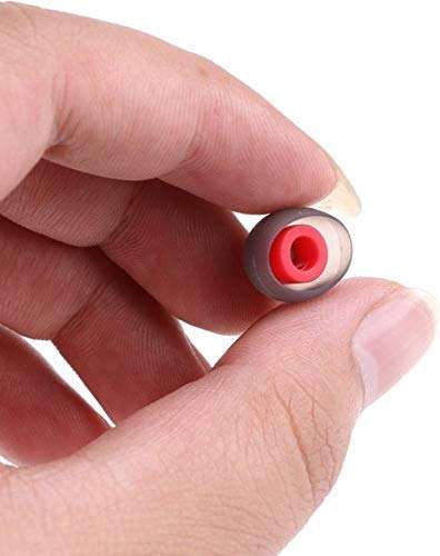 Ibulet (Pack of 10) Silicone Rubber Earbuds Tips, Eartips, Earpads, Earplugs, for Replacement in Earphones and Bluetooth Medium Size 3