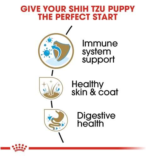 Royal Canin Breed Health Nutrition Shih Tzu Puppy Dry Dog Food 2 5-Pound,Chicken flavour,Pack of 1 3
