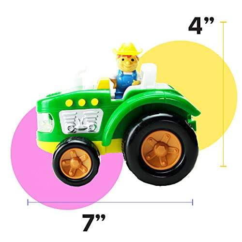 Boley Green Farm Tractor - Farm Toy for Kids, Children, Toddlers - Educational Lights and Sounds Toddler Vehicle - Perfect for Hours of Pretend Play! Great Stocking Stuffer! 5