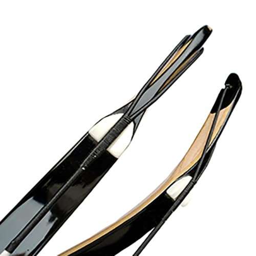 AF Archery Tatar Recurve Bow, Traditional Laminated Horse Bow for Mounted Archery and Precision Shooting, High Gloss Longbow Left Right Hand(Black, 35 lbs) 4