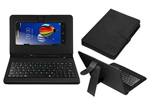 ACM Keyboard Case Compatible with Lenovo S580 Mobile Flip Cover Stand Plug & Play Device for Study & Gaming Black 1