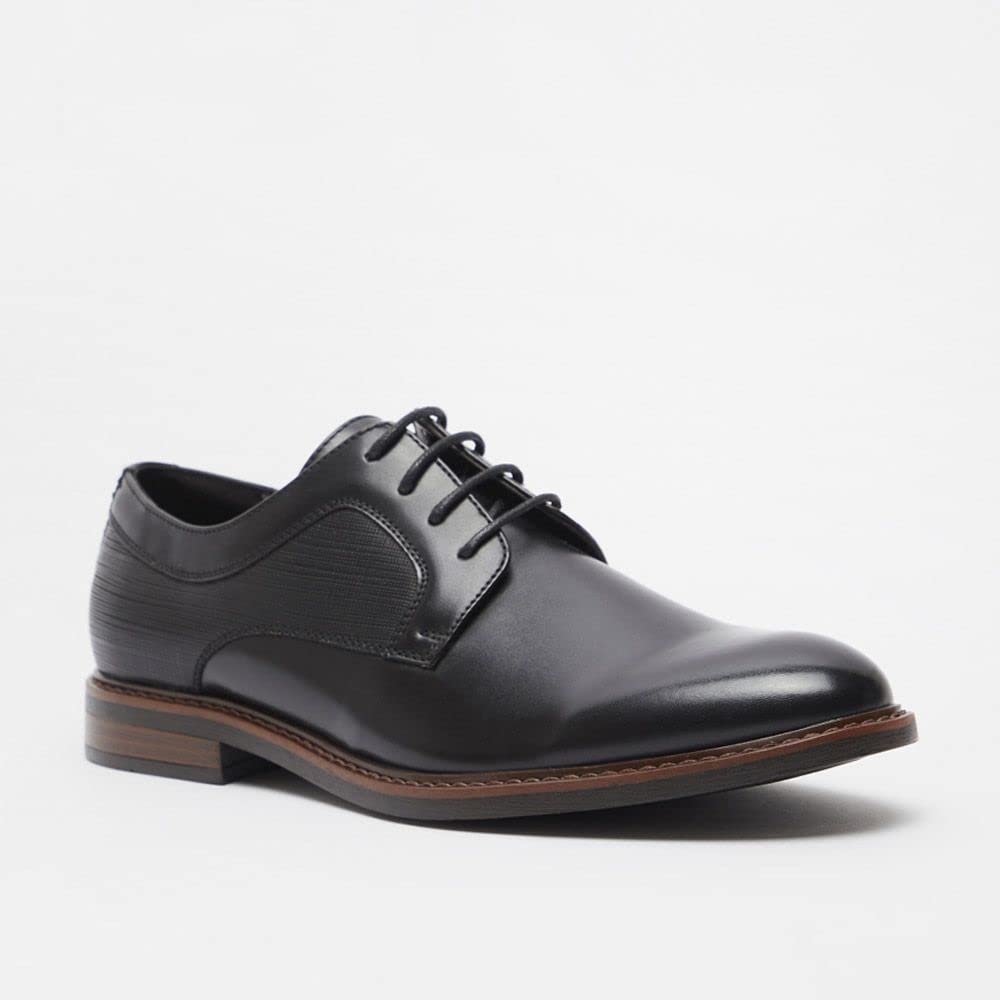 shoexpress Men's Solid Oxford Shoes with Lace-Up Closure Black (D16529-2) 3