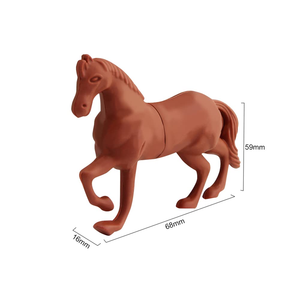 128GB USB Flash Drive, Cute Horse Shaped Thumb Drive, Novelty USB Stick for Data Storage and Backup, Funny Flash Drive for PC/Tablets/Mac/Laptop-Maroon 4