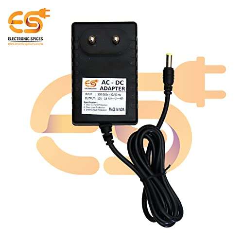 Electronic Spices Combo of Xh-w1209 Temperature Controller Thermostat Module With Probe, 3 Inch 12v Dc Exhaust Cooling Fan, 3.5mm Female Jack With 2 Connection and 12v 1a Dc Power Supply Adapter 2