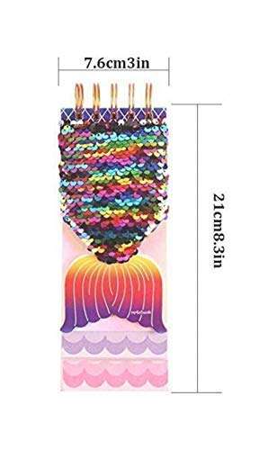 SAMVARDHAN Mermaid Tail Colour Changing Magic Sequnece Diary, Rainbow Colour Reversible Sequinned Diary A 5 Sequin Notebook for Girls 3
