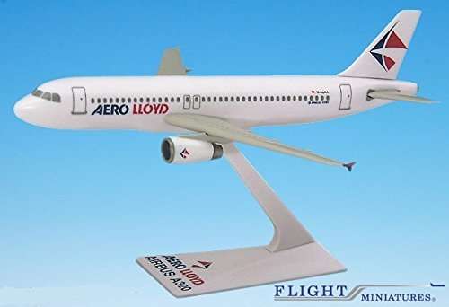 Flight Miniatures Aerolloyd (96-03) A320-200 1:200 Scale - Plastic Snap-Fit Model Airplane - Collectible Replica of Aerolloyd Aircraft - Part# AAB-32020H-046 4