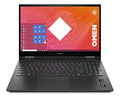HP OMEN 10th Gen Intel Core i5 Processor 15.6" (39.62cms) FHD Gaming Laptop (i5-10300H/8GB/512GB SSD/Windows 10/NVIDIA GTX 1650 4GB/Shadow Black/2.36 kg), 15-ek0015TX 1