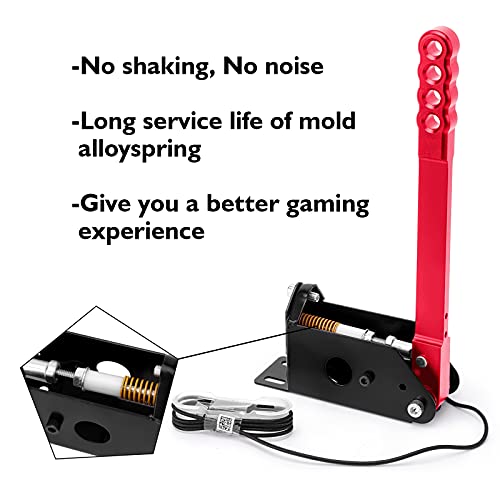 64 Bit USB Handbrake PC Handbrake for Sim Racing Games G25 G27 G29 T500 FANATECOSW Dirt Rally Windows (Black) 4