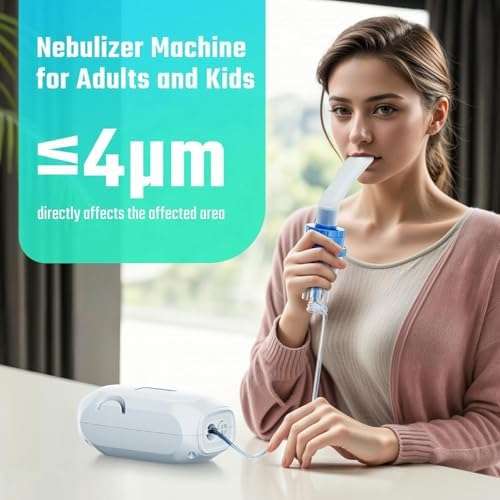 POCHUMIDUU Compressor Nebulizer- Nebulizer Machine for Adults Kids,Nebulize Machine,Portable Nebulizer for Travel and Home Use,with 3 Nebulizer Masks and Adjustable Nebulization Rate 2