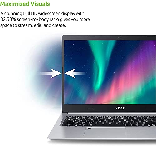 acer 2021 Aspire 5 Slim Laptop, 15.6" Full HD IPS, AMD Ryzen 3 3350U Quad-Core Processor, 8GB DDR4 RAM, 256 GB SSD, Intel WiFi 6, Backlit KB, Fingerprint Reader, Win10 Home+Oydisen Cloth 4