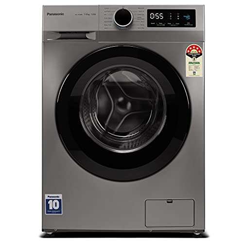Panasonic 7 kg 5 Star Built-in Heater Fully Automatic Front Loading Washing Machine (NA-127MB3L01, Grey) 1