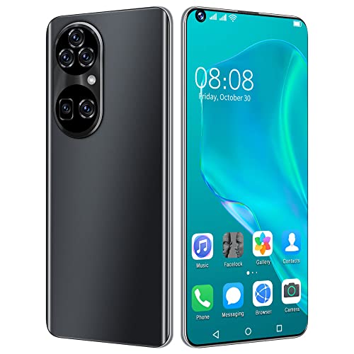 4G Phones P50Pro+, Dual SIM, 32MP + 50MP Dual Cameras, 7.3 Inch HD+ Display, Android 11.0 4GB + 64GB, 6800mAh Big Battery, NFC, GPS 1