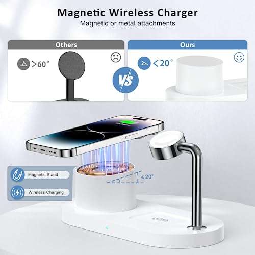 3 in 1 Magnetic Charging Station for Apple - Wireless Charger Stand for iPhone 12 13 14 15 Pro Max & Apple Watch & Airpods 3