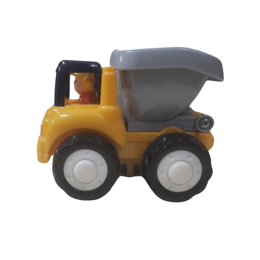 Mayatra's Pack of 2 Huile Unbreakable Friction Cement Mixer & Dumper Truck Automobile Engineering Set (Cement Mixer & Dumper Truck Machine) 5