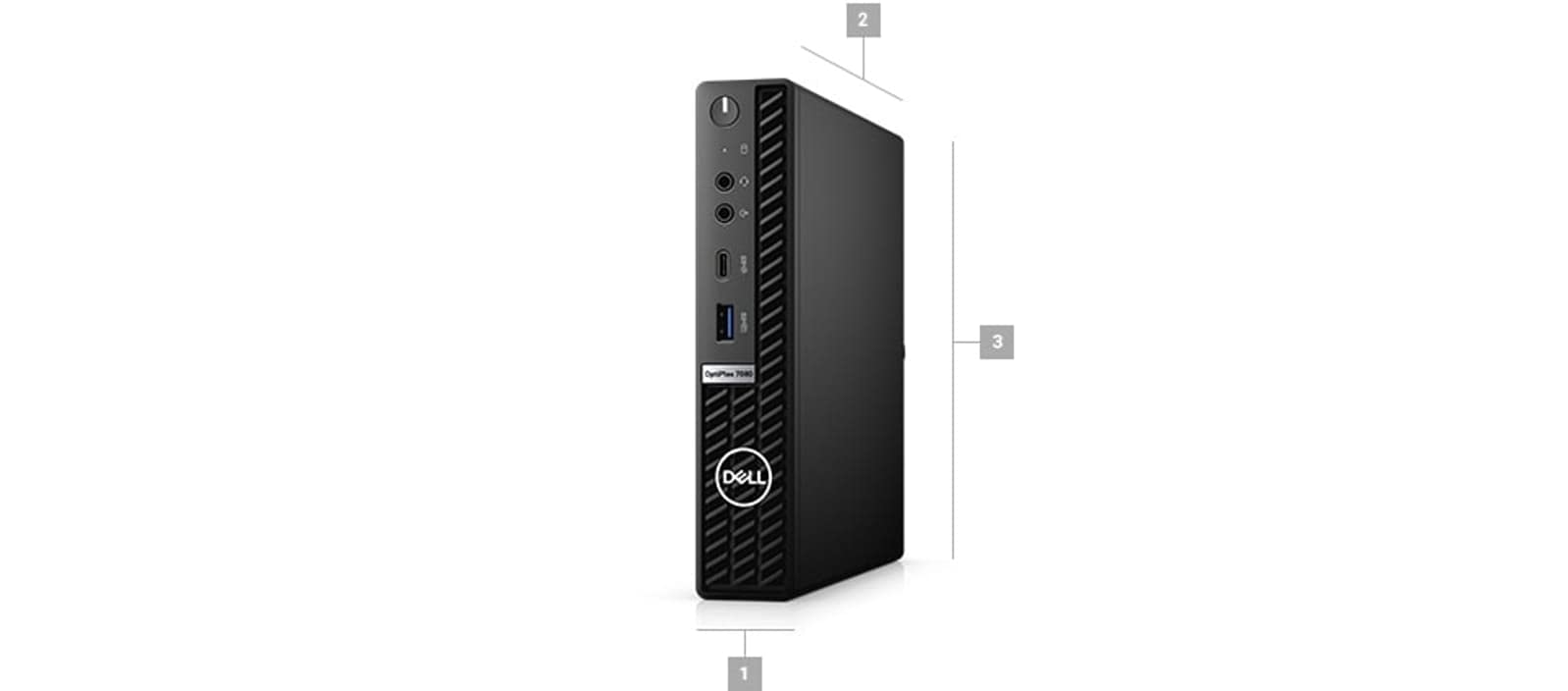 Dell Optiplex 7080 Micro Tower Desktop | Core i5-10500T - 256GB SSD Hard Drive - 8GB RAM | 6 cores @ 3.8 GHz Win 10 Pro Black 2