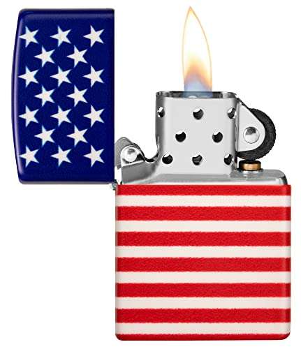Zippo Diamond Plate Flag Street Chrome Pocket Lighter 4