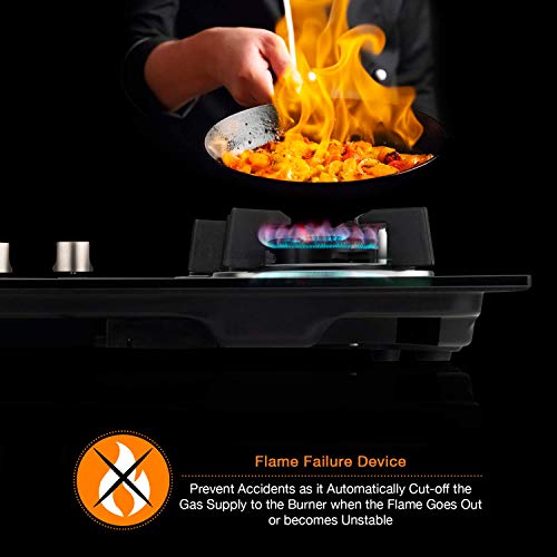 Kaff 4 Burner Glass Hob (Black, HBR 604A), 1 Piece 4