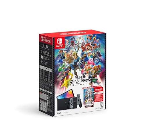 Nintendo Switch™ - OLED Model: Super Smash Bros.™ Ultimate Bundle (Full Game Download + 3 Mo. Nintendo Switch Online Membership Included) 1