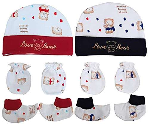 Infantbond New Born Baby's Combo of 17 Items All in One Daily Essentials Accessories (0-3 Months, Multicolour) 5