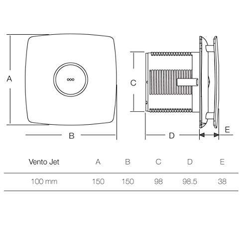 Havells Vento Jet 10 100mm Exhaust Fan (Off White) 2