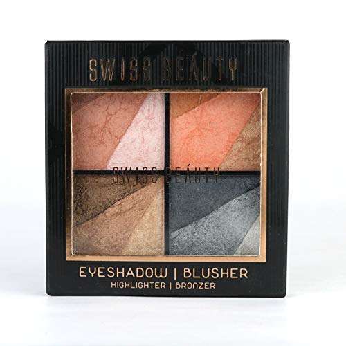 Swiss Beauty Eyeshadow | Blusher | Highlighter | Bronzer Multi Purpose Palette 04 1