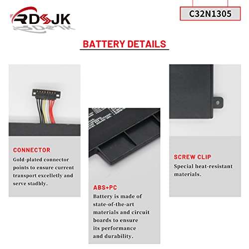 C32N1305 Laptop Battery for Asus Zenbook Infinity UX301L UX301LA UX301LA-1A UX301LA-1B UX301LA-2A UX301LA-C4003H C4005H C4006H C4013H C4014H XH72T DH71T DH51T WS71T UX301LA4500 C32NI305 11.1V 50Wh 5