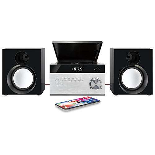 iLive Wireless Home Stereo System, with CD Player and AM/FM Radio, Includes Remote Control (iHB227B),Black/Silver 4