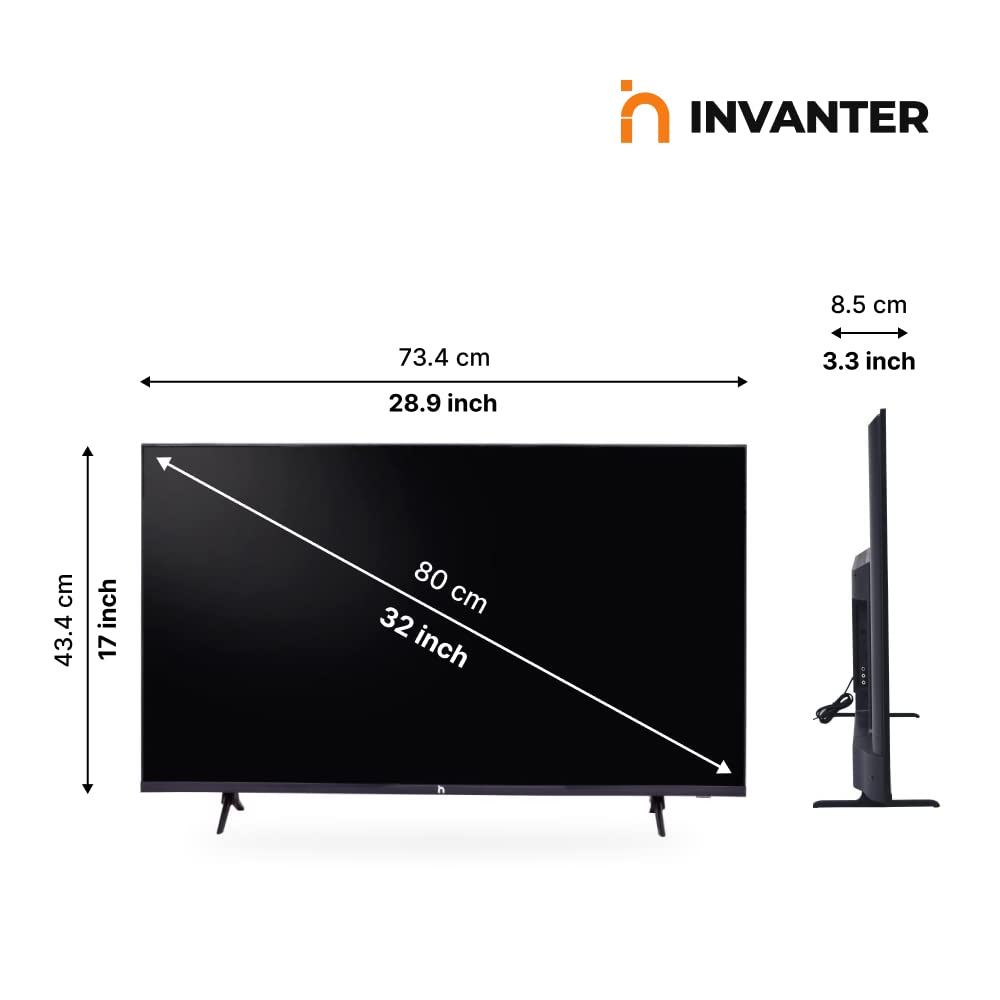INVANTER 80 cm (32 Inches) Nova Series/HD Ready Smart LED Android TV IN32SFL (Glossy Black) 2
