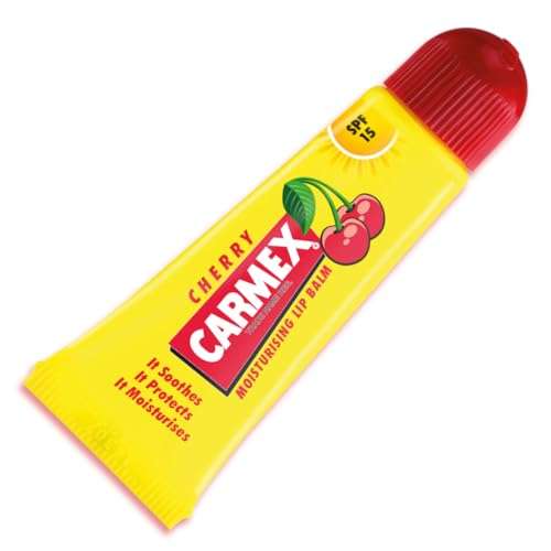 Carmex Cherry Flavour Lip Balm Tube - SPF15 1