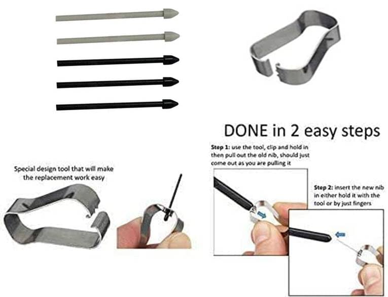 Book 360 S Pen Replacement for Samsung Galaxy Book Pro 360 Laptop All Version (Book Pro 360 | Book2 Pro 360 | Book3 Pro 360 | Book3 360) Touch Stylus Pen with Tips (Black) 5