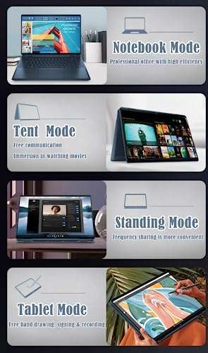 HP Spectre 2 in 1 16" 3K 400NITS Touch-Screen Laptop Intel EVO 14 CORE I7 13700H 2xTHUNDERBOT4 Fingerprint Reader Pen Included Nightfall Black Win11 W/HDMI (16GB RAM | 2TB SSD) 3