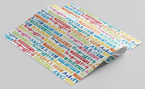 Accuprints Gift Wrapping Paper Pack Of 5|Design Birthday Print |Size 20 x 30 inch 2
