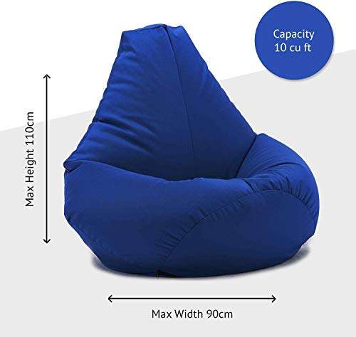 ink craft Bean Bag Cover without Beans Combo (3XL, Blue) - Set of 2 3