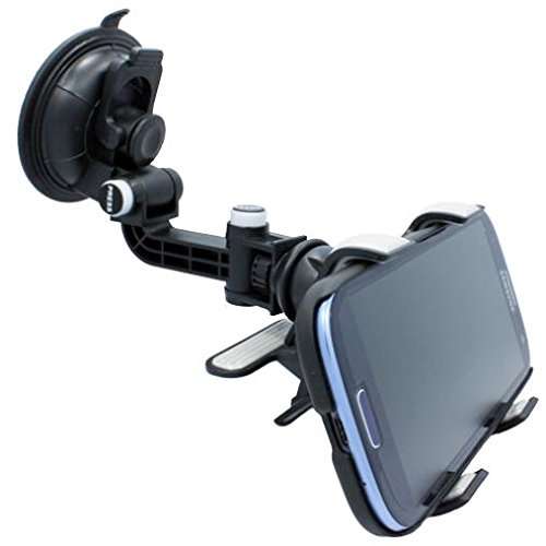 Car Mount Dash Windshield Holder for Galaxy S21, Plus, Ultra - Cradle Swivel Dock Suction Stand Compatible with Samsung Galaxy S21, Plus, Ultra 2