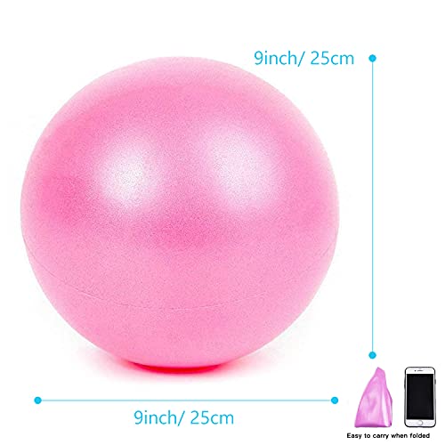 Fresion Small Exercise Ball Soft Yoga Balls,Mini Pilates Ball 25cm for Core Training Exercise,Durable 4