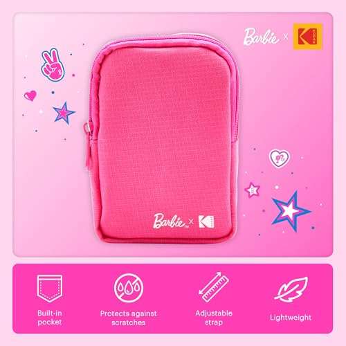 Kodak x Barbie Printomatic Full-Color Instant Print Digital Camera Barbie Starter Bundle (Iconic Style)+ Barbie Deluxe Camera Case + Zink Paper (20 Sheets) 5