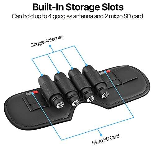 TNP FPV V2, V1 Goggle Lens Protector for DJI FPV Goggles V2 FPV V1 FPV Case Lens Cover 3-in-1 DJI FPV Antenna Strap and Memory Card Holder Storage DJI Goggle Quadcopter Drone Accessories 4